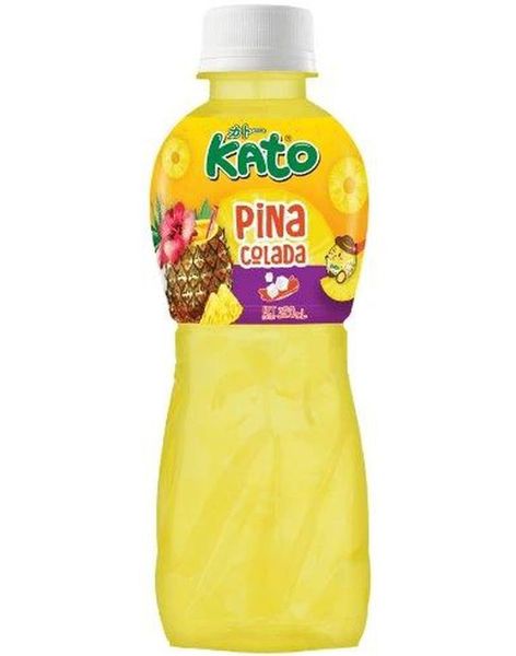 Kato Fruit Juice Nata De Coco Pina Colada - Juice med Pina Colada Smak og Kokosgelebiter 320 ml (Thailand)