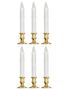 6 stk Led Stearinslys - Flimrende Flamme med Timer
