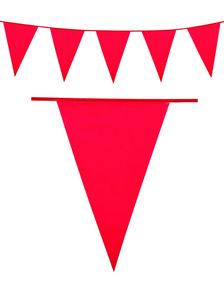 Rødt Banner med Store Vimpel Flagg 10 meter 