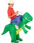T-Rex Rytter - Oppblåsbart Barnekostyme