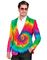 UV Glow Tie Dye Kostymejakke til Herre