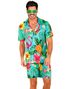 Breezy Flamingo Blå Hawaii Skjorte og Shorts - XXL