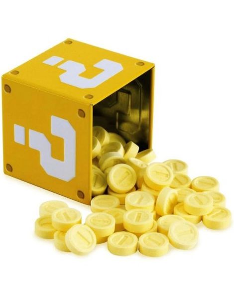 Nintendo Super Mario Coin Candy Tin - Små Sukkertøy i Tinboks 34 gram