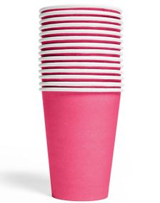 14 stk Hot Pink Pappkrus 210 ml