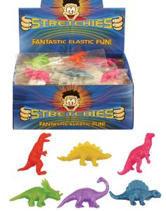 84 stk Stretchy Dinosaur i Assorterte Farger - Hel Eske
