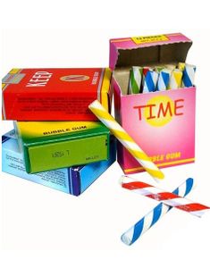 1 pk med 13 stk Tyggegummi Sigaratter i Assortert Motiv