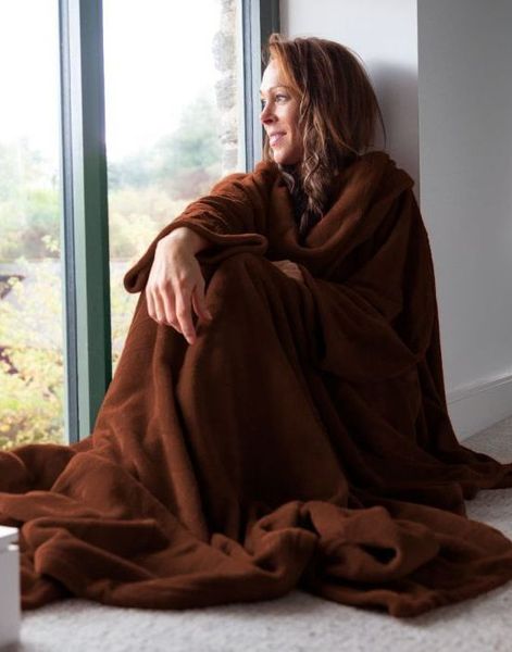 Snug Rug Deluxe Fleece Pledd i Sjokoladebrun 152x214 cm