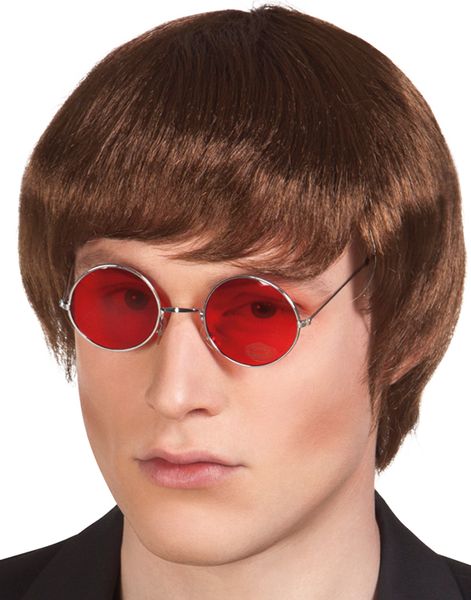 Brun John Lennon / Beatles Inspirert Parykk