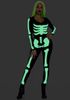 Svart Catsuit med Glow in the Dark Skjelettprint