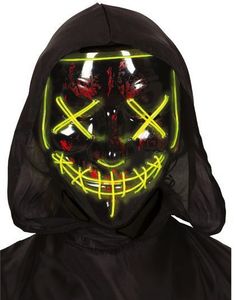Svart Maske med Gult LED-Lys