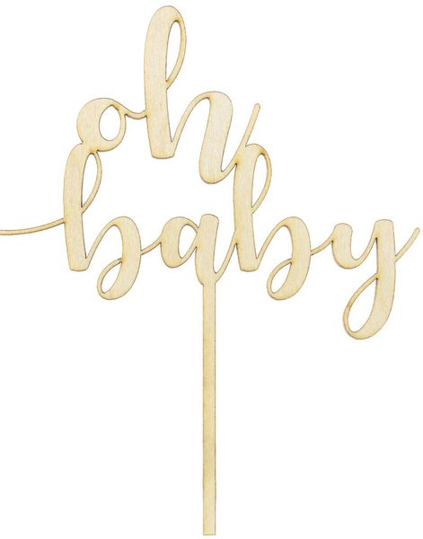 Oh Baby Kaketopp i Treverk 17 cm