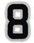 Tallet 8 - 5 cm Strykemerke