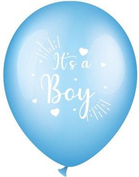 6 stk "It's A Boy" Ballonger 30 cm