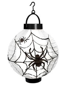 Lanterne med Edderkoppmotiv og LED Lys 20 cm