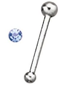 Single Light Blue Stone - Nesepiercing