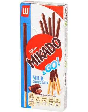 Mikado & Go - Kjekspinner dekket i Melkesjokolade 39 gram
