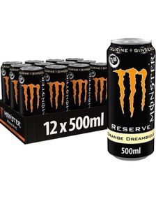 12 stk Monster Energy Reserve Orange Dreamsicle 500 ml Energidrikk (UK Import) - Helt Brett