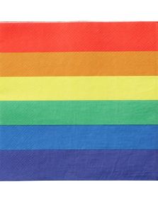 16 stk Regnbue/Pride Servietter 33x33 cm