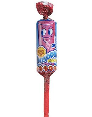 Chupa Chups Melody Pops Fløyte med Jordbærsmak 15 gram