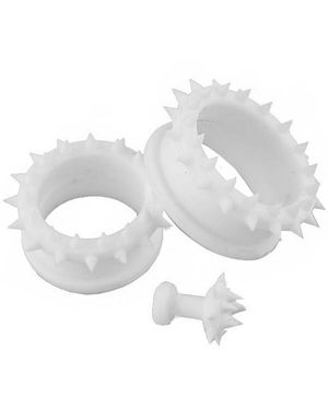 Piercing Tunnel With Spiked Edges - Hvit
