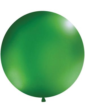 MØRK GRØNN Pastellfarget Rund JUMBO Ballong 1 meter