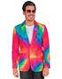 UV Glow Tie Dye Kostymejakke til Herre