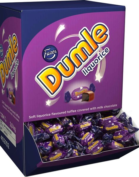 3 kg Dumle Lakris Godteriautomat med Sjokoladetrukket Lakrisbiter - Ca 394 stk
