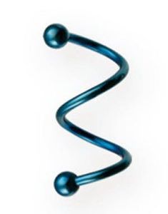 Dual Curve 1.2 x 14 mm - Lys Blå Øyenbrynspiercing