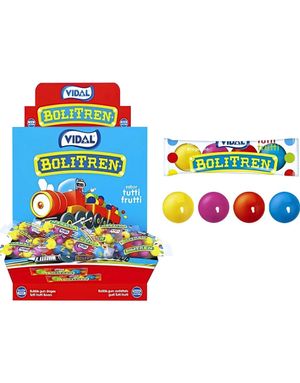 200 stk Vidal Bolitren - Dispenser Eske med Tutti Futti Tyggegummi 800 gram