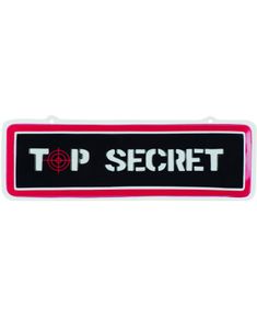 18x55 cm Top Secret Skilt - Army Party