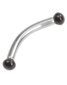 Dual Micro Ball Black Balls - 1.2 x 8 mm Øyenbrynspiercing