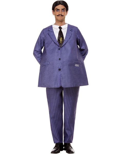 Lisensiert Addams Family Gomez Kostyme med Parykk
