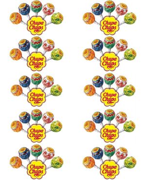 50 stk Chupa Chups Lollipop / Kjærlighet på Pinne