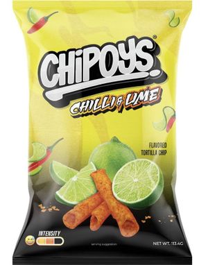 Chipoys Chilli & Lime - Sterke Tortilla Chips 113 gram