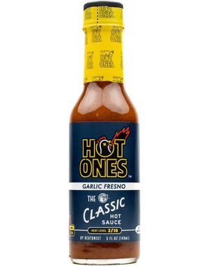 Hot Ones Garlic Fresno - The Classic Hot Sauce - Mild Sterk Chilisaus med Løksmak 148 ml (USA)