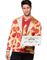 Fotorealistisk T-skjorte med Pizza Trykk og Lang Arm