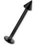 Svart PVD Basic Labret med Spike Kule
