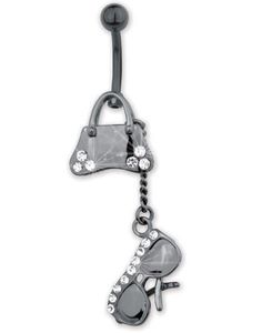 Shopping Girl Navlepiercing - Svart
