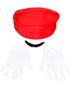 Mario Inspirert Kostymesett med Hatt, Bart og Hansker
