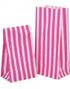 Stripete Rosa Retro Godteposer i Papir 25x11 cm