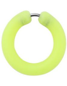 Silikon Yellow Circle - Fake Piercing - LYSER I MØRKET