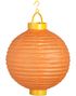 Orange LED-Lanterne med Krok 30 cm
