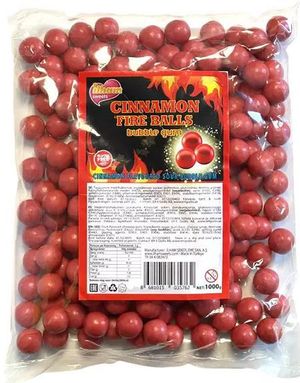 1 kg Ilham Cinnamon Fire Balls - Stor Pose med Sterke Tyggegummikuler 19-20 mm