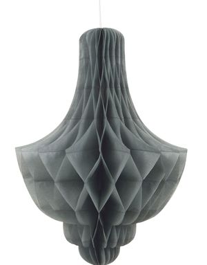 Sølvfarget Chandelier Honeycomb 35 cm