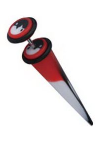 Big Needle Red/Black/White - Fake Piercing