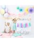 Lys Gul Candy Mønstret Folieballong 45 cm