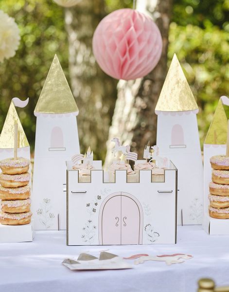 Prinsesse-Slott Kake og Donutstativ 37x50 cm - Princess Party