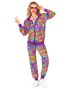 Unisex UV Glow Lilla Groovy Hippie Grilldress til Voksen 