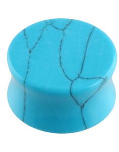 Cracked Howlite Turquoise Stone - Piercing Plugg