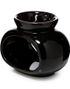 Keramisk Svart Oval Aromalampe med To-delt Oljeskål 13,5 cm